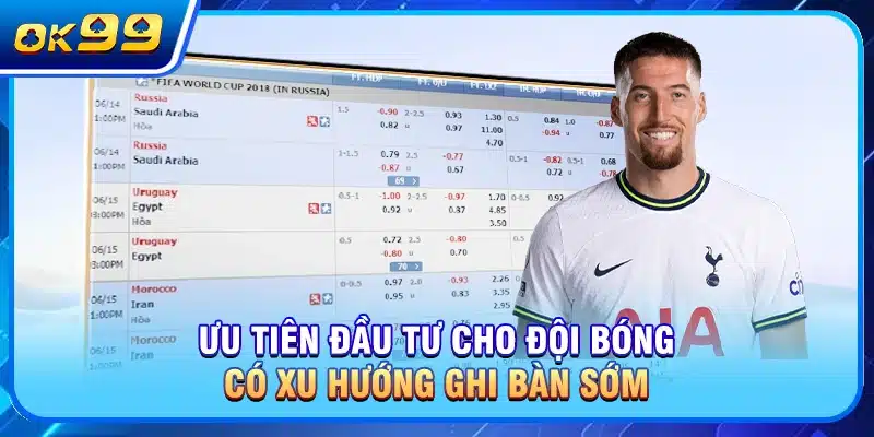 Ưu tiên đầu tư cho đội bóng có xu hướng ghi bàn sớm